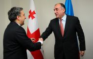 Prime Minister of Georgia Nika Gilauri and Minister of Foreign Affairs of Azerbaijan Elmar Mamediarov