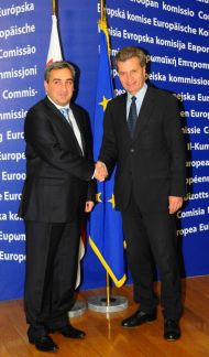  the Prime Minister of Georgia Mr. Nika Gilauri and the Euro-commissioner in energy affairs Mr.Gunhter Oettinger