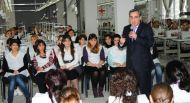 the Prime Minister of Georgia, Nika Gilauri, met with the workers of clothes factory 'Miller and the Company'