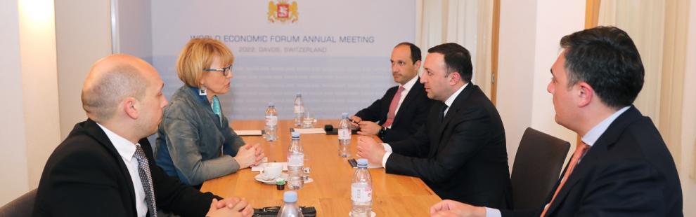Irakli Garibashvili, Prime Minister of Georgia Meets Helga Maria Schmid, OSCE Secretary General